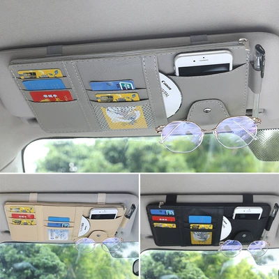 Card Holder, Multifunctional Storage Bag, Car Glasses Clip/Bill Clip
