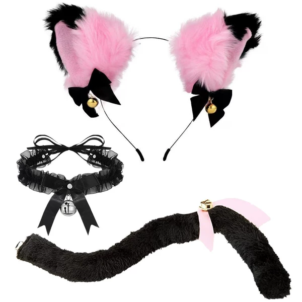6# pink black + black collar + black tail