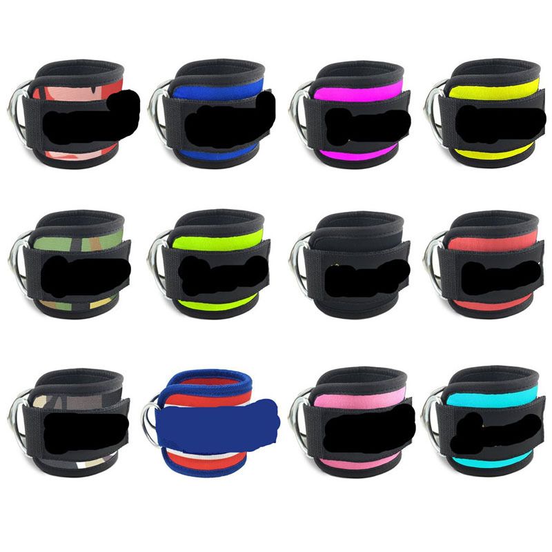 潜水料双环D扣脚踝绑带 腿部力量训练 运动护具脚踝保护套环脚扣