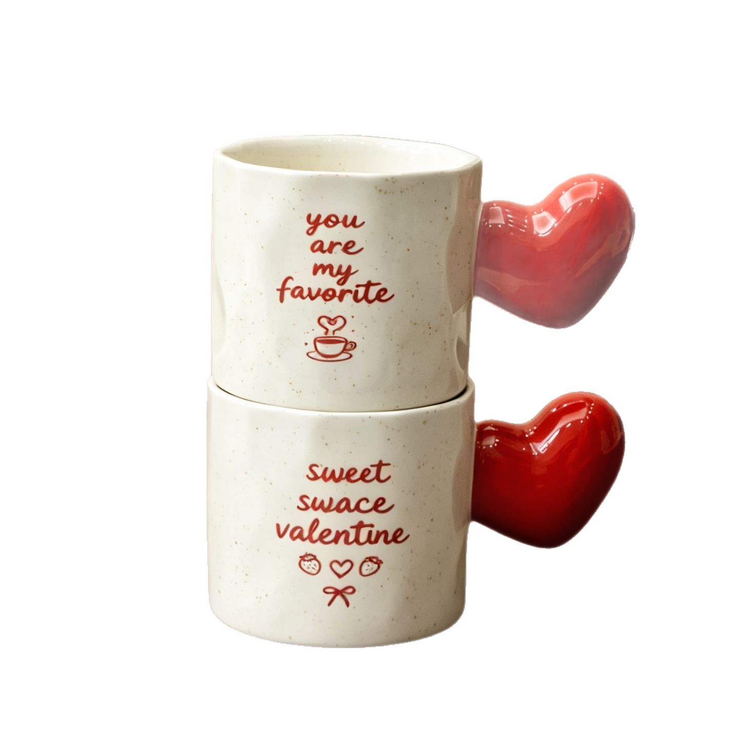 Taza de Cerámica con Forma de Corazón, Resistente a Altas Temperaturas, Apto para Microondas, para San Valentín