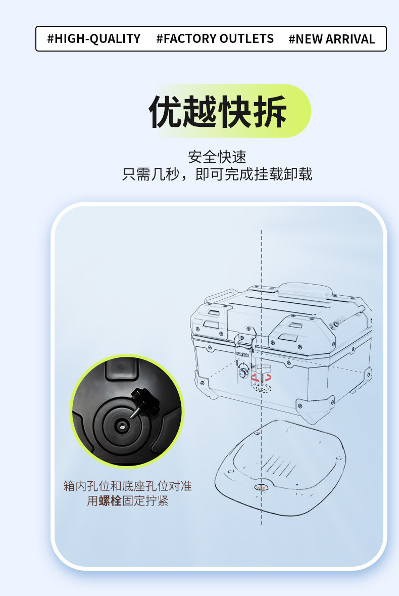 Wanlihao is compatible with Maverick NLT electric vehicle motorcycle tail box, battery vehicle NL large-capacity rear tail box