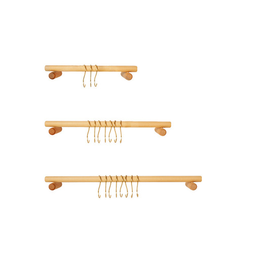 Kitchen hanging rod hook rack no punching beech wall hanging storage rack spatula rag spoon kitchen utensil storage rack
