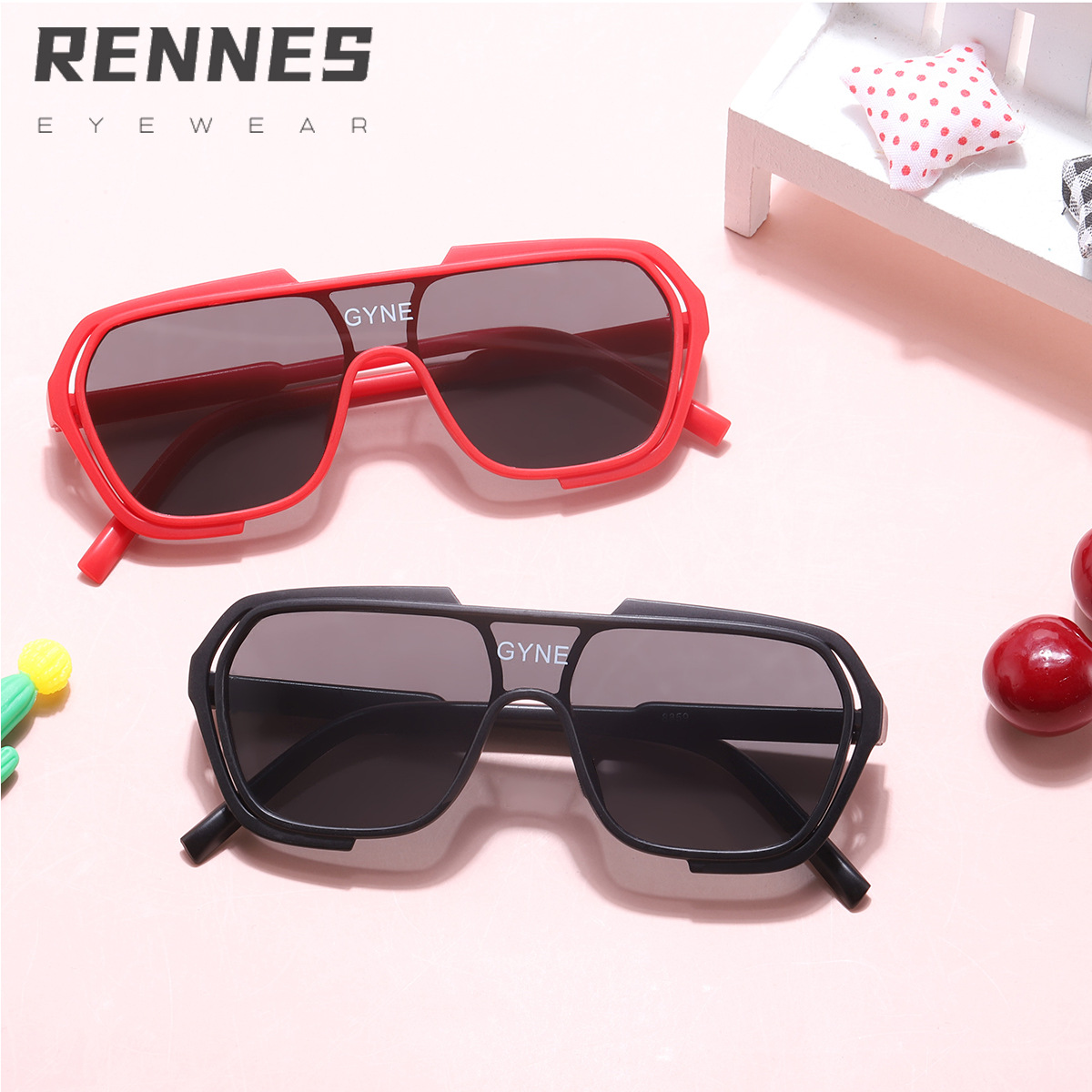 2022 nuevas gafas de sol de montura grande para niños, gafas de estilo retro ins, gafas de sol para niños delgadas de cara redonda de moda europea y americana