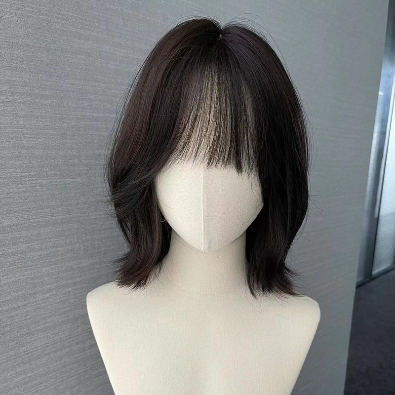 假发女短发时尚气质女日常网红同款减龄bobo头新款自然全头套式|undefined