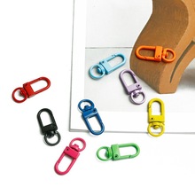 跨境热卖糖果色喷漆钥匙扣 手工自制diy钥匙圈口罩链挂件装饰配件