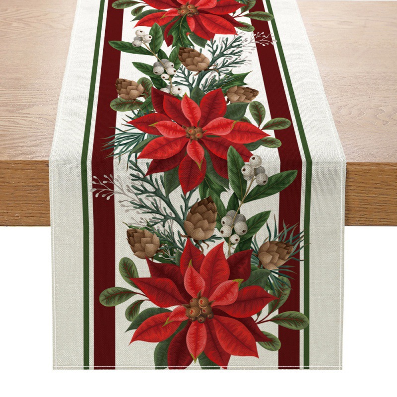 Tapete de Mesa Navideño con Estampado Creativo, para Decoración