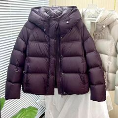 2025 秋と冬の綿の服の女性の無地パフショートフード付きルーズパンコート厚く暖かいダウン綿の服ジャケット