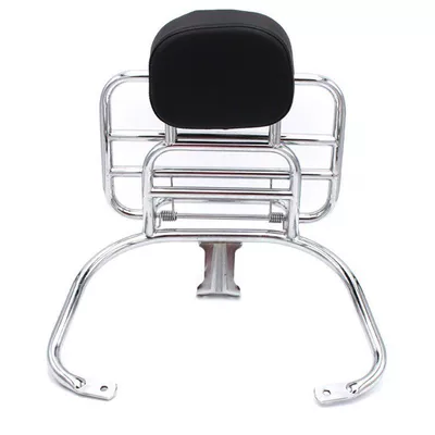 modified foldable backrest rack — Motorcycle tail - gts-gtv-folding-rack-in-silver-high-quality-compatible-with-the-original-rear-guardrail