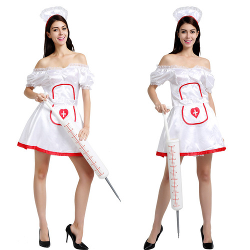 Film and Television Ghost Festival Nurse's Day Prop Doctor and Nurse Super Large Syringe Needle Tube Prop Stethoscope Bar Dance