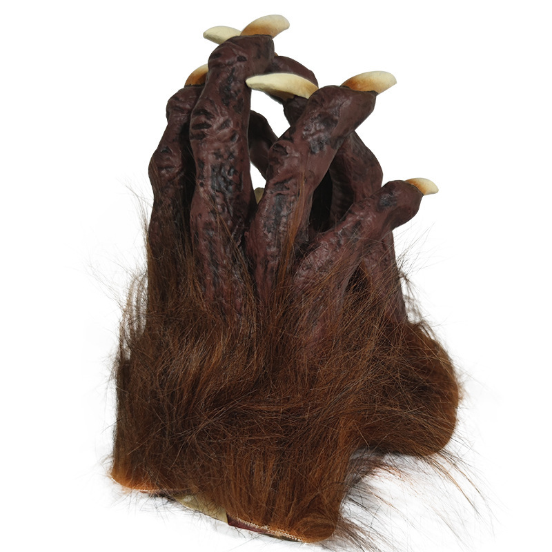 Nuevos productos de Halloween Guantes de látex para hombres lobo Suministros de rendimiento Cospla Accesorios de disfraces de terror Guantes de festival de fantasmas