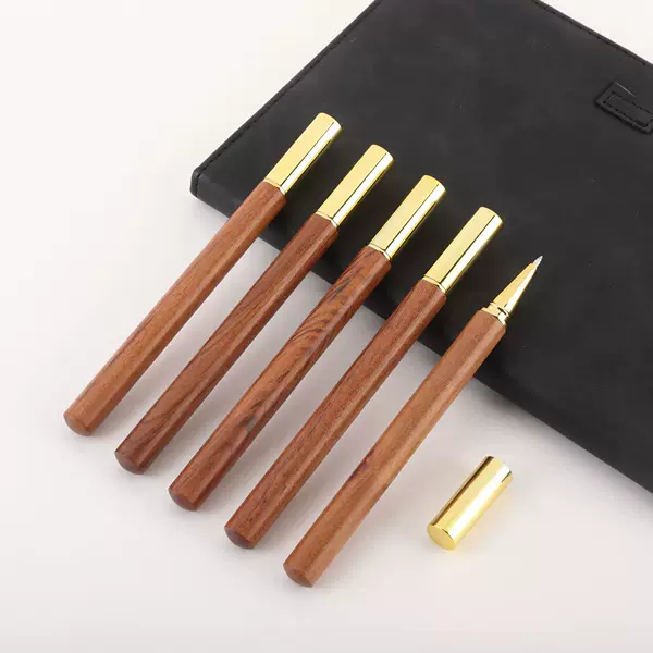 Sandalwood Signature Ballpoint Pen, Company Business Office Gift Pen, School Student Gel Pen, Supports Logo Customization