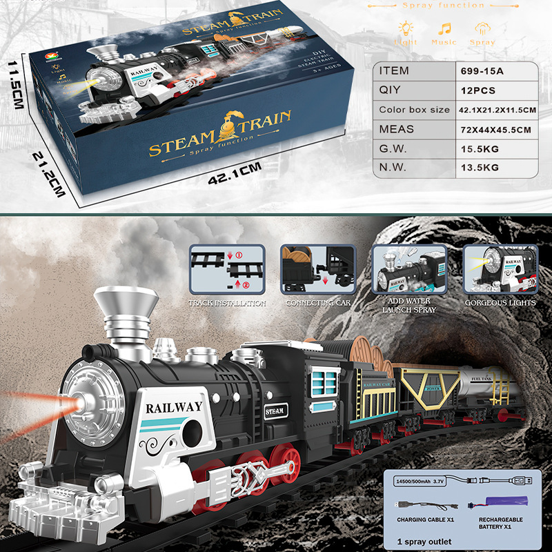 classic electric lightweight train railed