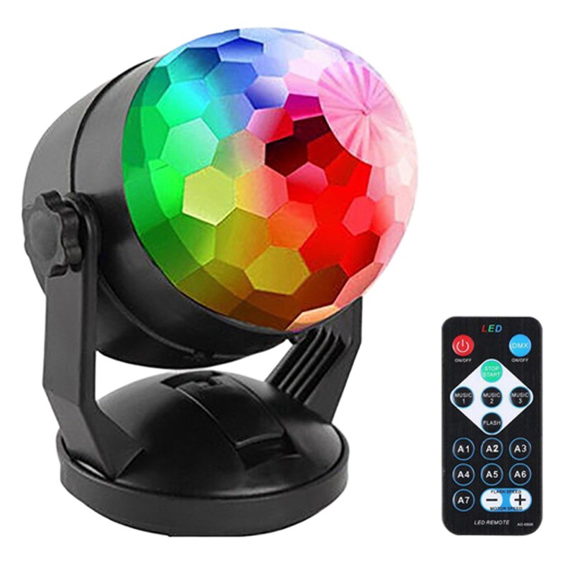 Lámpara de escenario colorida giratoria LED lámpara de proyección lechón bola mágica lámpara de coche de control remoto