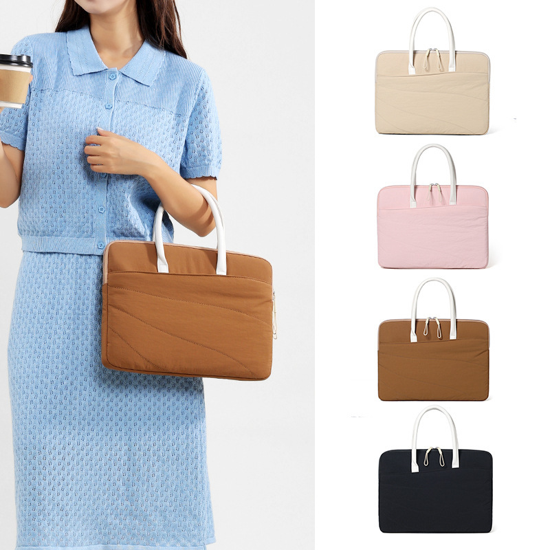Ultra-Light and Fresh Laptop Bag for Women with a High-End Feel 14inch 16inch Shockproof Laptop Protective Case Briefcase
