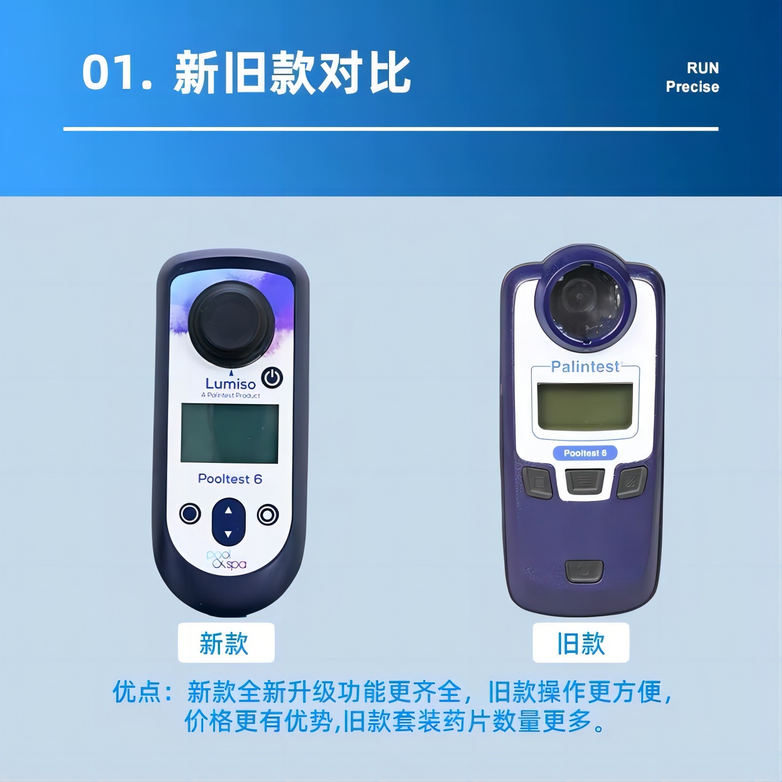Palintest beilingda 6 parámetros piscina de detección de la calidad del agua cloro residual alcalinidad total DPDPH ozono detección de la calidad del agua