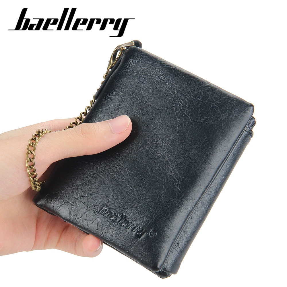 Короткий кошелек baellerry, защитная сумка, цепочка с молнией, противоугонный