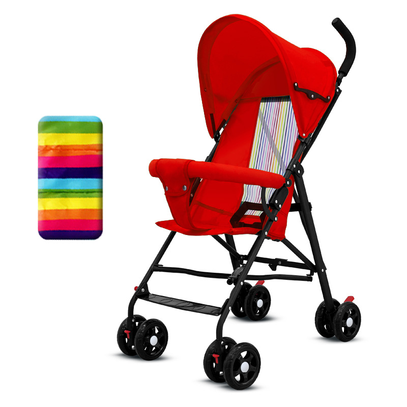 Cochecito de bebé puede sentarse y acostarse bebé ligero plegable simple súper niños pequeños deslizamiento bebé paraguas portátil coche mano empuje verano