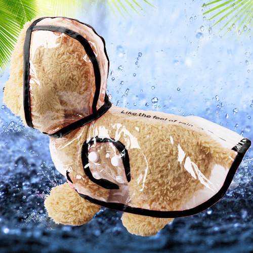 Dog raincoat Teddy Bichon Schnauzer small dog umbrella puppy four-legged Corgi waterproof poncho pet raincoat