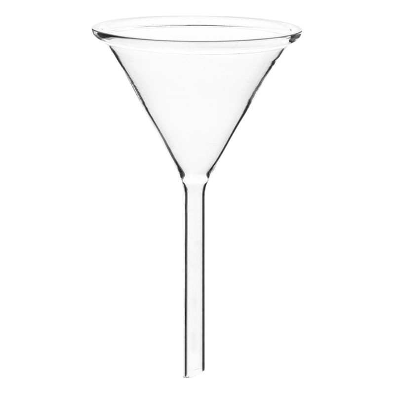 Стеклянная треугольная Воронка 60 мм75мм90мм короткая шея длинная шея фильтр конус утечка химический эксперимент фильтр воронка