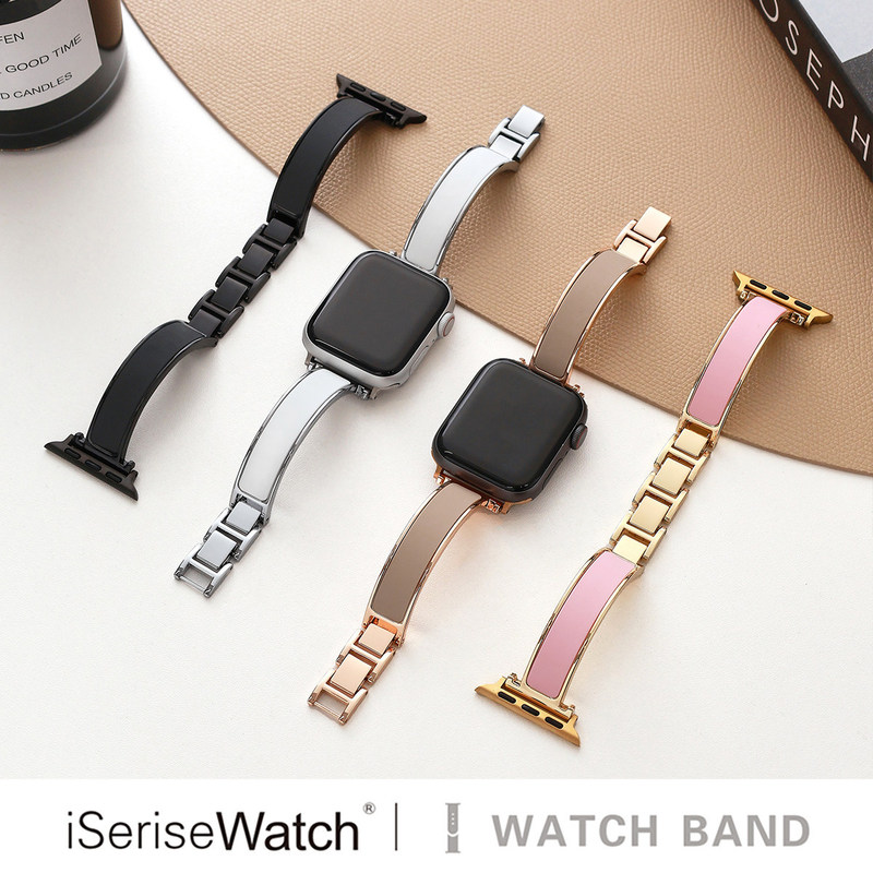 Suitable for iWatchs11, represents the Apple Watch s10, summer women's model, textured metal bracelet, SE high-end feel