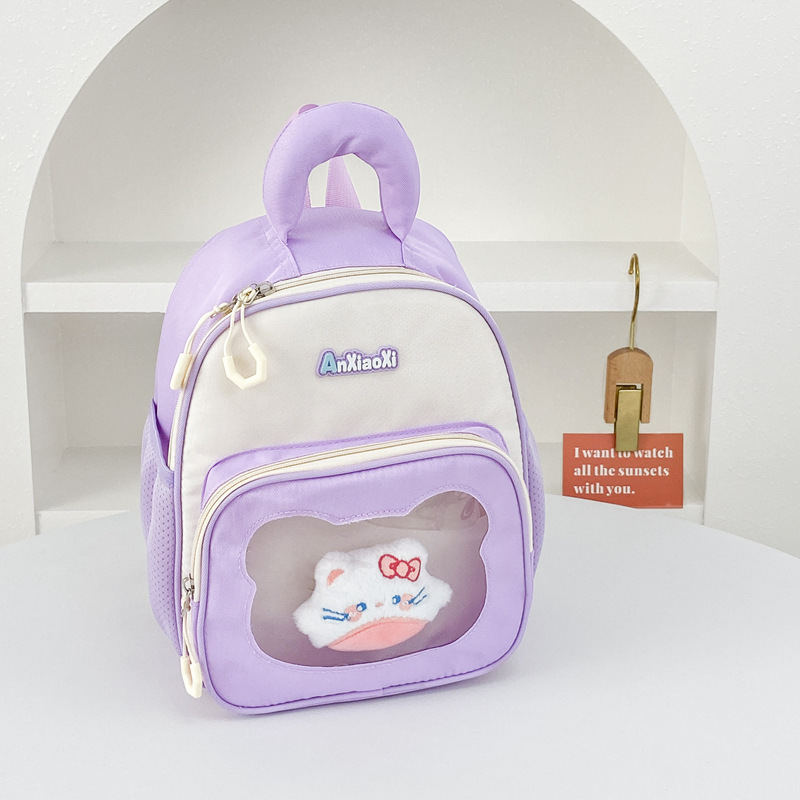 2025 lindo bolso para niños nueva mochila de Kitty portátil jardín de infantes mochilas escolares casuales para niños y niñas transfronterizas