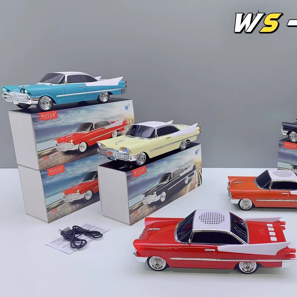국경 간 새로운 WS1965 클래식 자동차 모델 블루투스 스피커 무거운 서브 우퍼 무선 오디오 선물 대외 무역 오디오