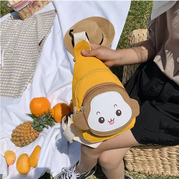Children's Cartoon Chest Bag Wholesale Men's and Women's Korean Mini Crossbody Bag Girls Korean Style Bag Outing Shoulder Bag Logo