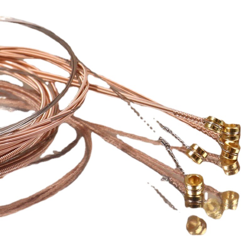 Fábrica al por mayor folk guitarra recubierto cuerdas guitarra eléctrica de fósforo cuerdas de cobre durable embalaje independiente compra directa