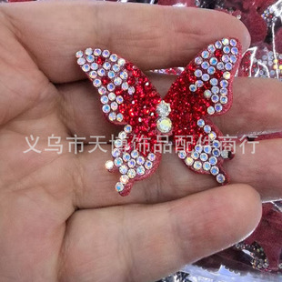 Red butterfly pattern drill paste manual hot drilling creative DIY accessories colorful rhinestone hot drawing hot figure hot paste wholesale