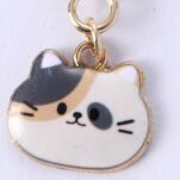 고양이 머리 귀 회색