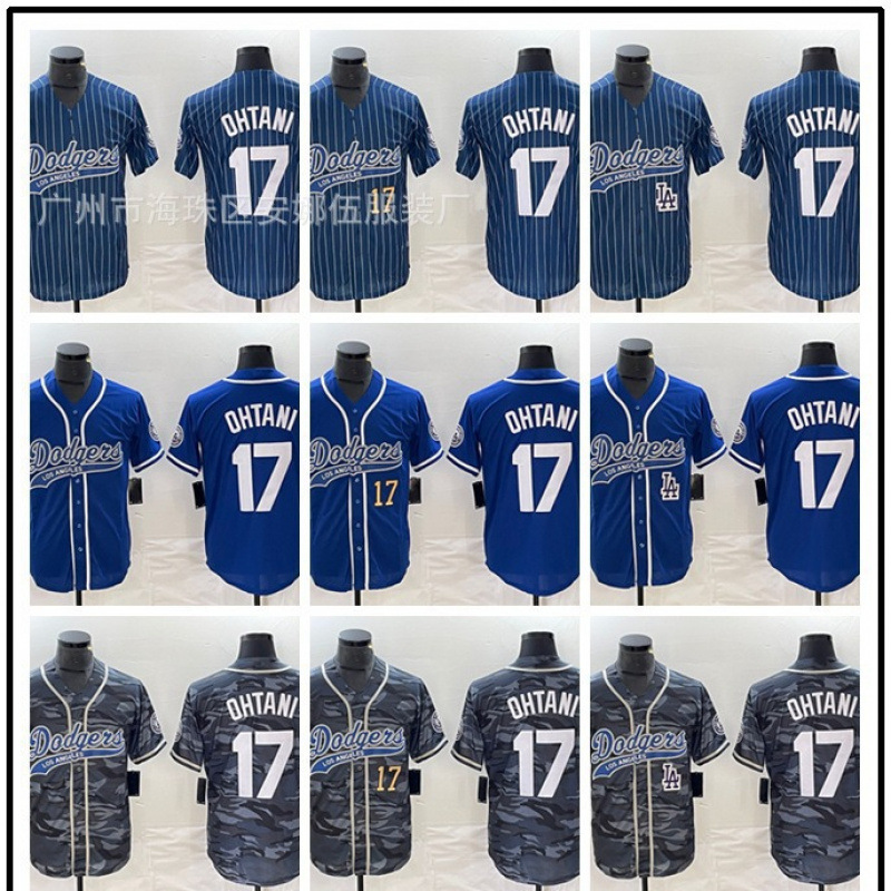 2024 Dodgers Men's Co-Branded Baseball Uniform 17 # Ohtani Embroidered Jersey Japanese Shohei Ohtani Fan