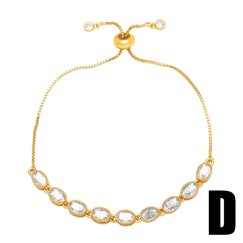 Fashion Geometric Star Heart Shape Copper Bracelets Inlay Zircon Copper Bracelets