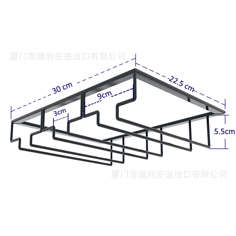 Soporte para copas de vino, colgante, hierro, europeo