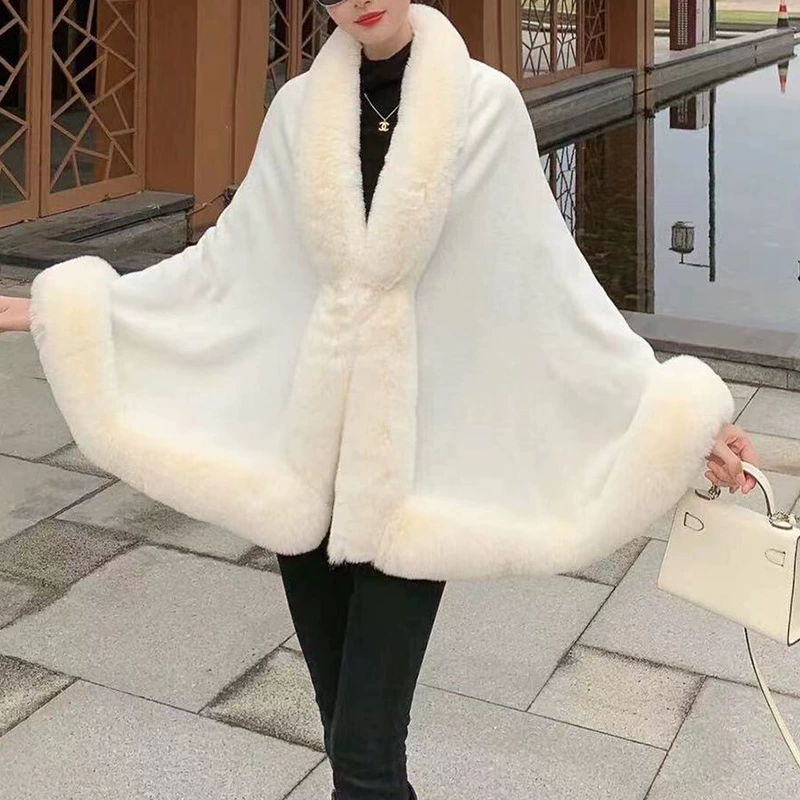 Новый имитационный рекс кролик меховый воротник накидка осень-зима