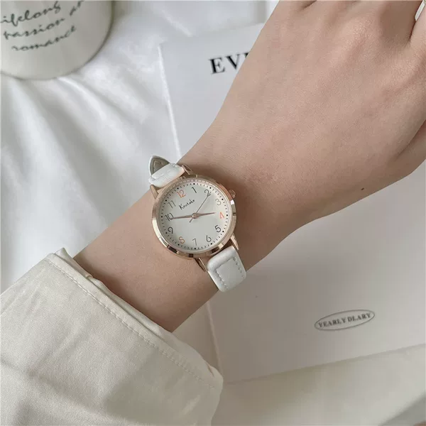 Ins High-Looking Mori Girl Style Small Fresh Watch for Female Middle and High School Students to Take Exams, Simple and Fashionable Niche Whitening