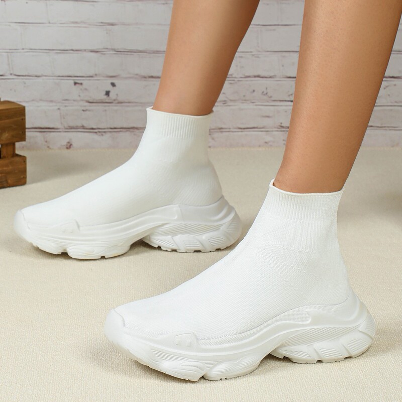 2025 New Thick-Soled Fly-Knit Casual Sports Shoes, Versatile Men's and Women's Socks, Breathable and Comfortable Slip-On Trendy Shoes 2025 New Thick-Soled Fly-Knit Casual Sports Shoes, Versatile Men's and Women's Socks, Breathable and Comfortable Slip-On Trendy Shoes