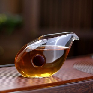 Double-Handle Anti-Scald Wooden Handle Fair Cup Creative High-Value Heat-Resistant Glass Tea Divider Zen High Borosilicate Glass Tea Pot