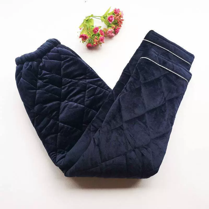 Зимние Мужские пижамные штаны, трехслойные хлопковые утолщенные флисовые брюки из кораллового флиса на флисовой подкладке, теплые хлопковые штаны, зимние Фланелевые домашние штаны больших размеров