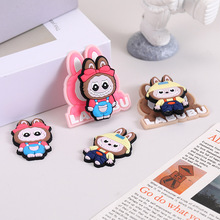 卡通拉布布pvc软胶贴片diy手机壳服饰手套鞋扣材料包辅料跨境批发