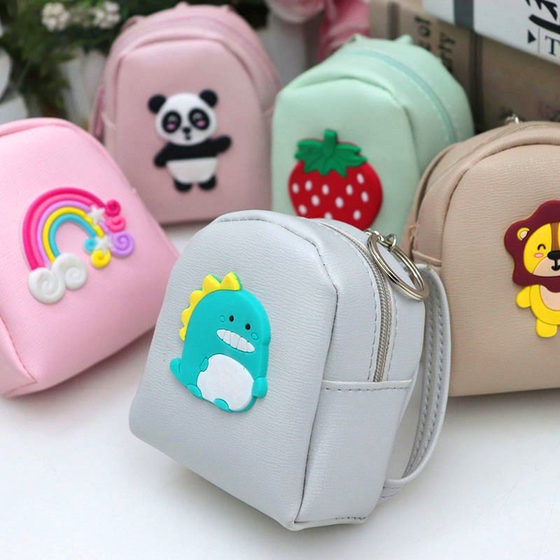 Korean Style ins Cartoon Cute Small Wallet Female Student Mini Small Schoolbag Coin Purse Headset Storage Key Bag