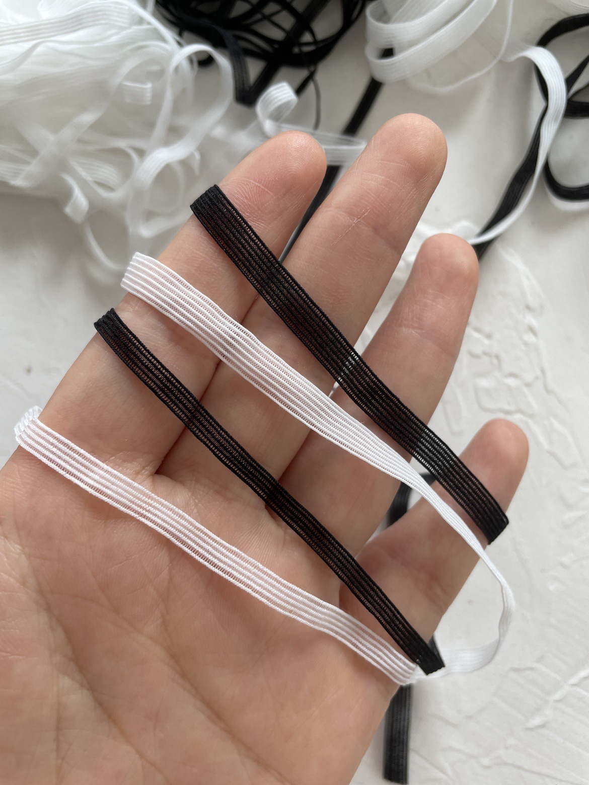 4mm6mm薄款松紧带白色黑色松紧带高弹弹力皮筋娃衣宠物衣服辅料