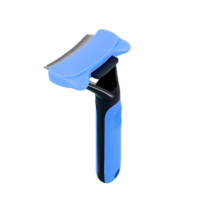 Mascota auto-limpieza peine perro cepillo de depilación gato pelo limpieza peine removedor de pelo suministros para mascotas al por mayor