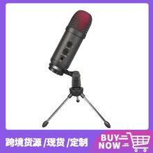 USB麦克风电脑游戏K歌录音网络直播笔记本声卡电容混响话筒BM900