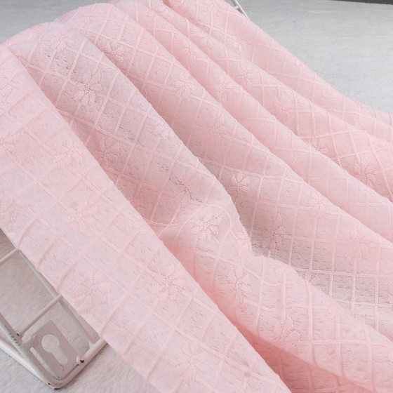 Summer spot 89g polyester elastic geometric lace fabric tablecloth tablecloth lace embroidered dress fabric