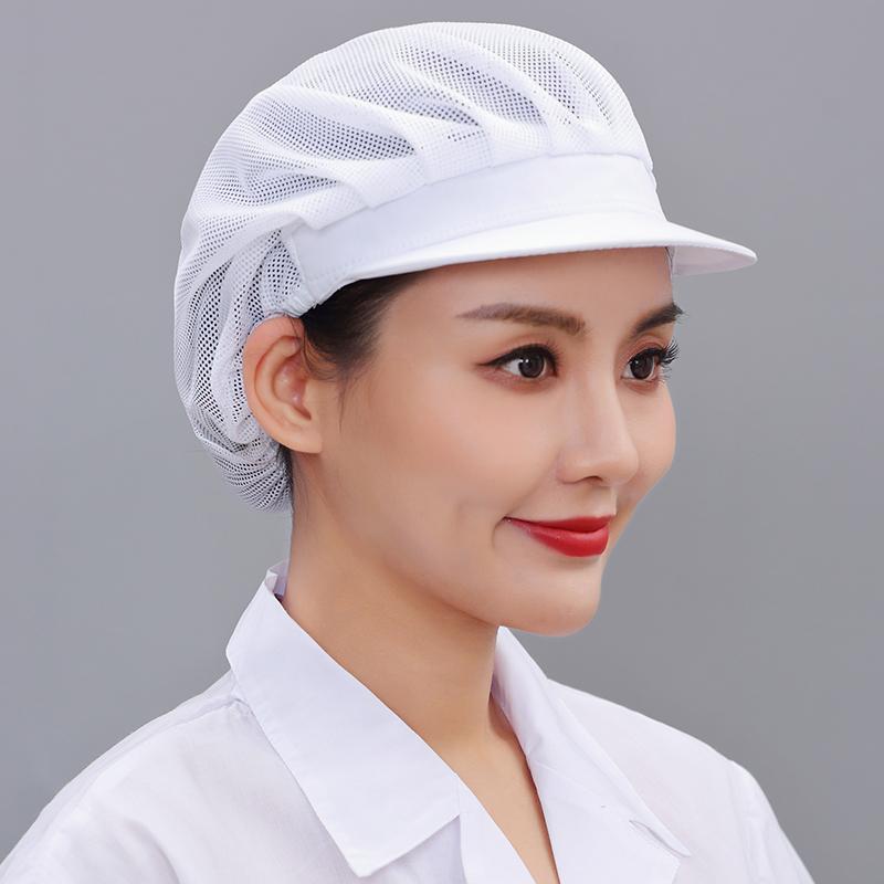 Taller de fábrica de alimentos transfronterizos sombrero de trabajo fábrica de catering comedor cocina sombrero de cocinero a prueba de polvo a prueba de aceite malla de ventilación