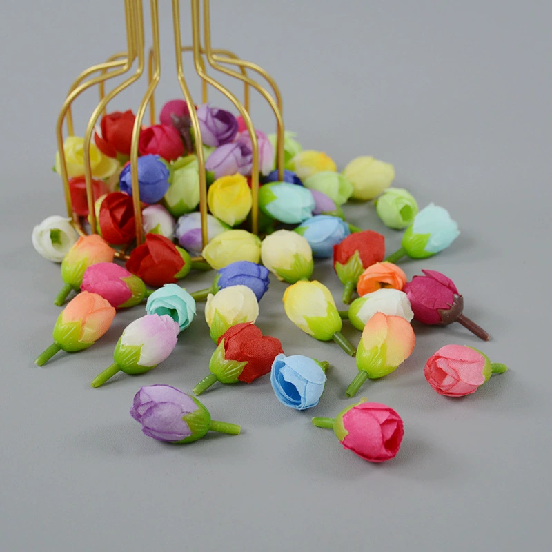 Моделирование маленький бутон розы Q большой палец цветок свадебный стол цветочное украшение головной убор шпилька цветок изготовление материалов ручной работы