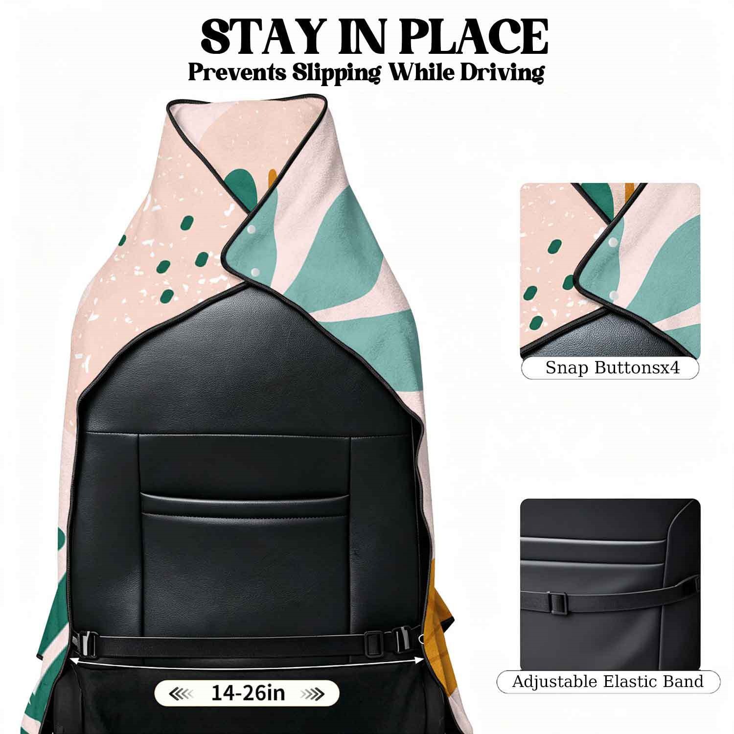 Summer bath towel and car seat cover 2-in-1, ultra-fine fiber outdoor beach and car dual-use universal seat cushion