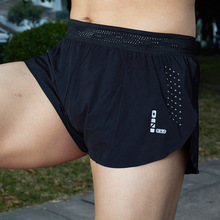 零阻力跑步短裤马拉松系带田径训练体育生体考内衬速干透气三分裤