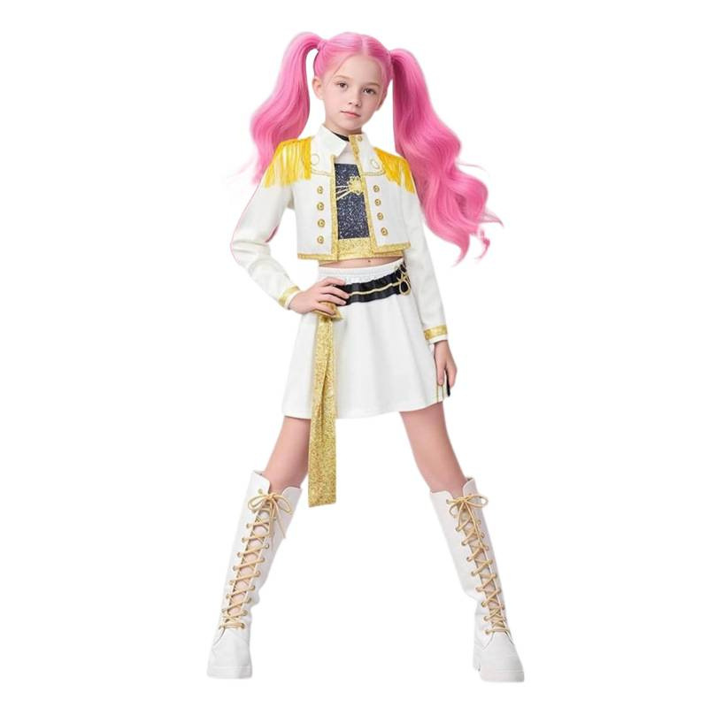 2025亚马逊新款女孩猎魔女团cos服装儿童搭配流行歌手3D印花童装|undefined