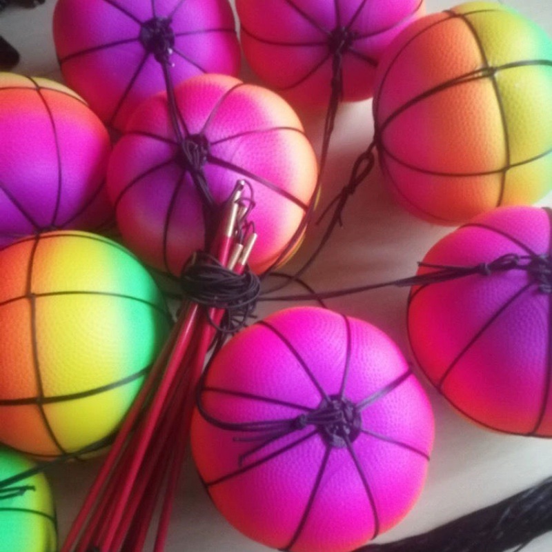 Pumpkin Ball Middle-aged and elderly people Bodybuilding Throw the ball children Toys Net Colorful outdoors motion Healthcare Elastic force